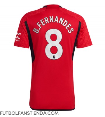 Manchester United Bruno Fernandes #8 Primera Equipación 2023-24 Manga Corta
